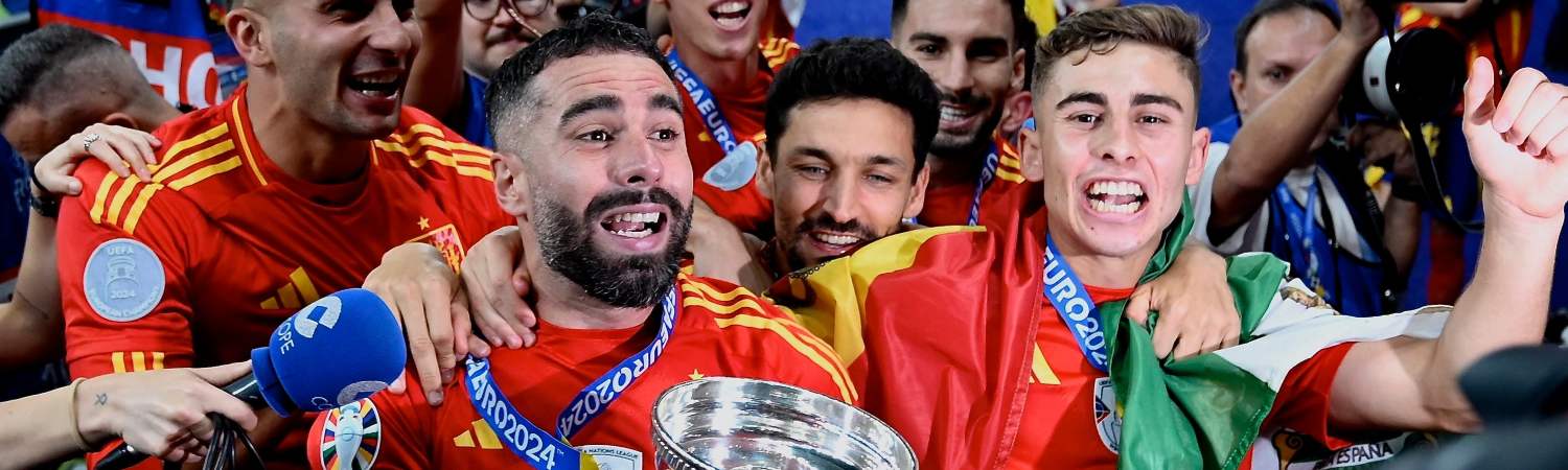 Dani Carvajal y jugadores de real madrid y barcelona en eurocopa y copa america 2024
